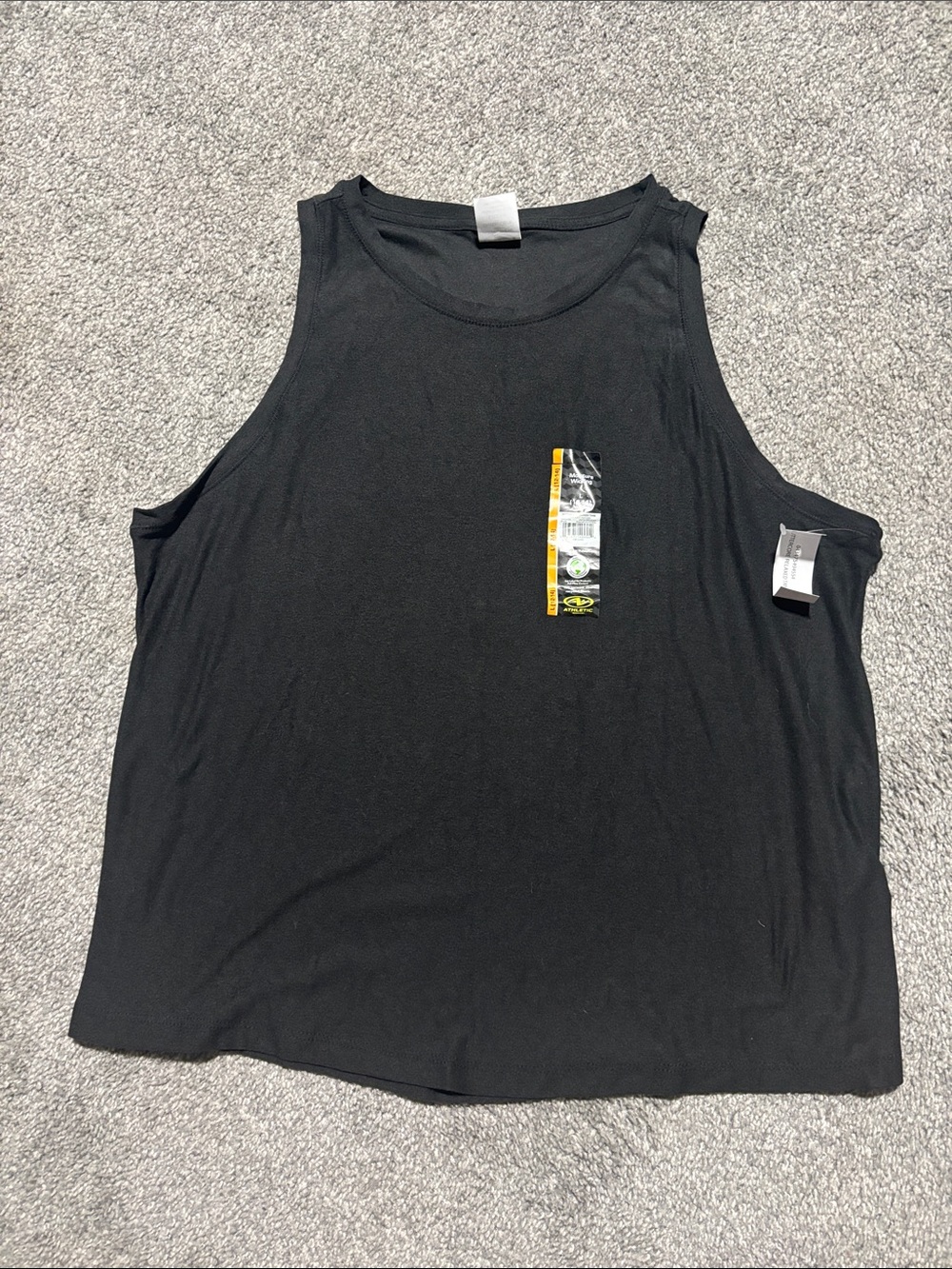 Athletic Works Black Women's Tank Top with Small Graphic Detail
